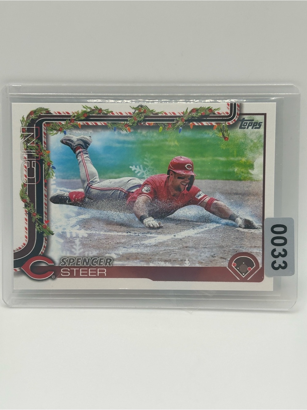 Spencer Steer Topps Cincinnati Reds Holiday Baseball Card ⚾️ - Picture 1 of 2